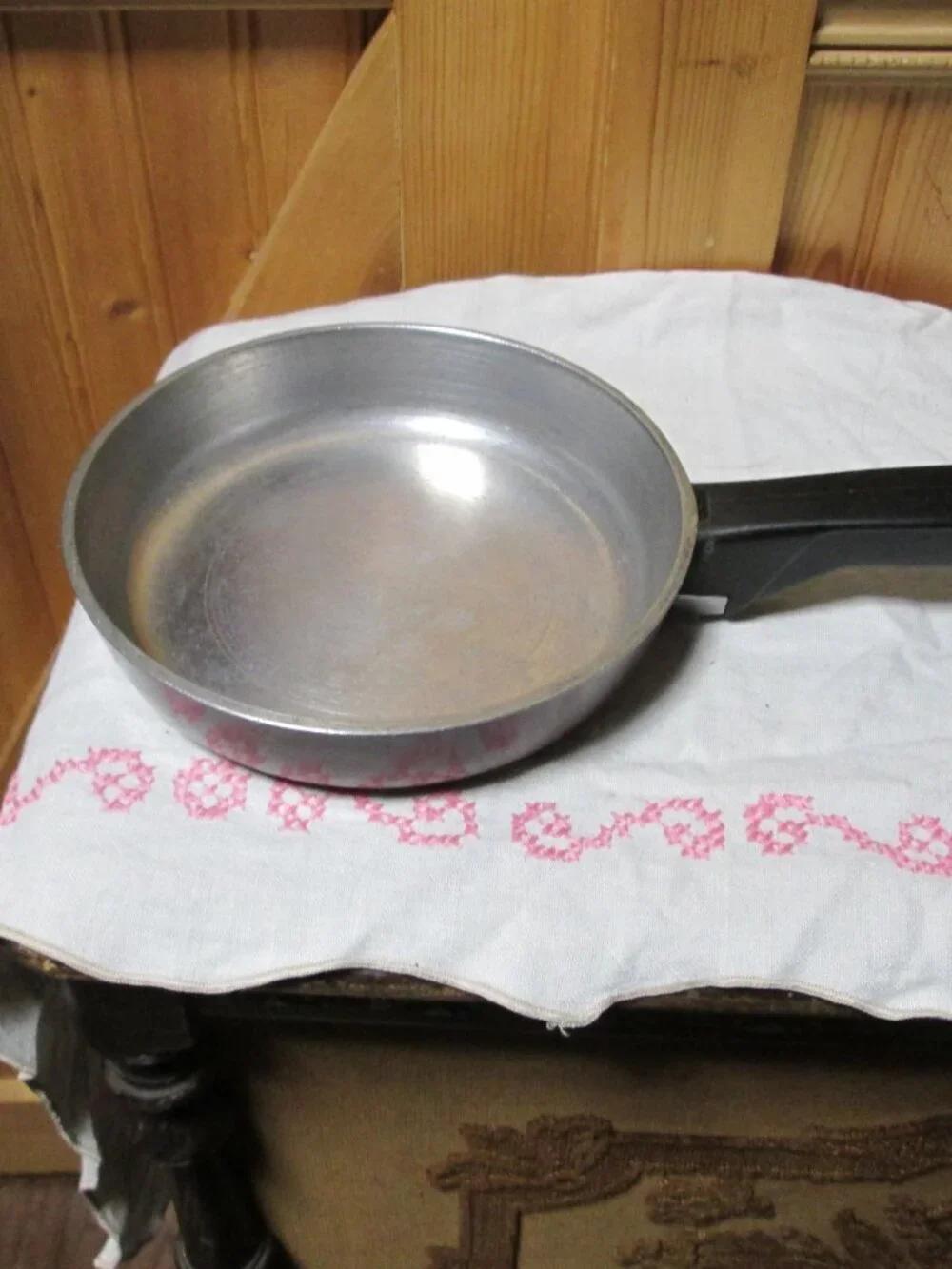 vtg club cast aluminum fry pan saute pan 6.5 in brown club